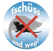 Tschüss und weg