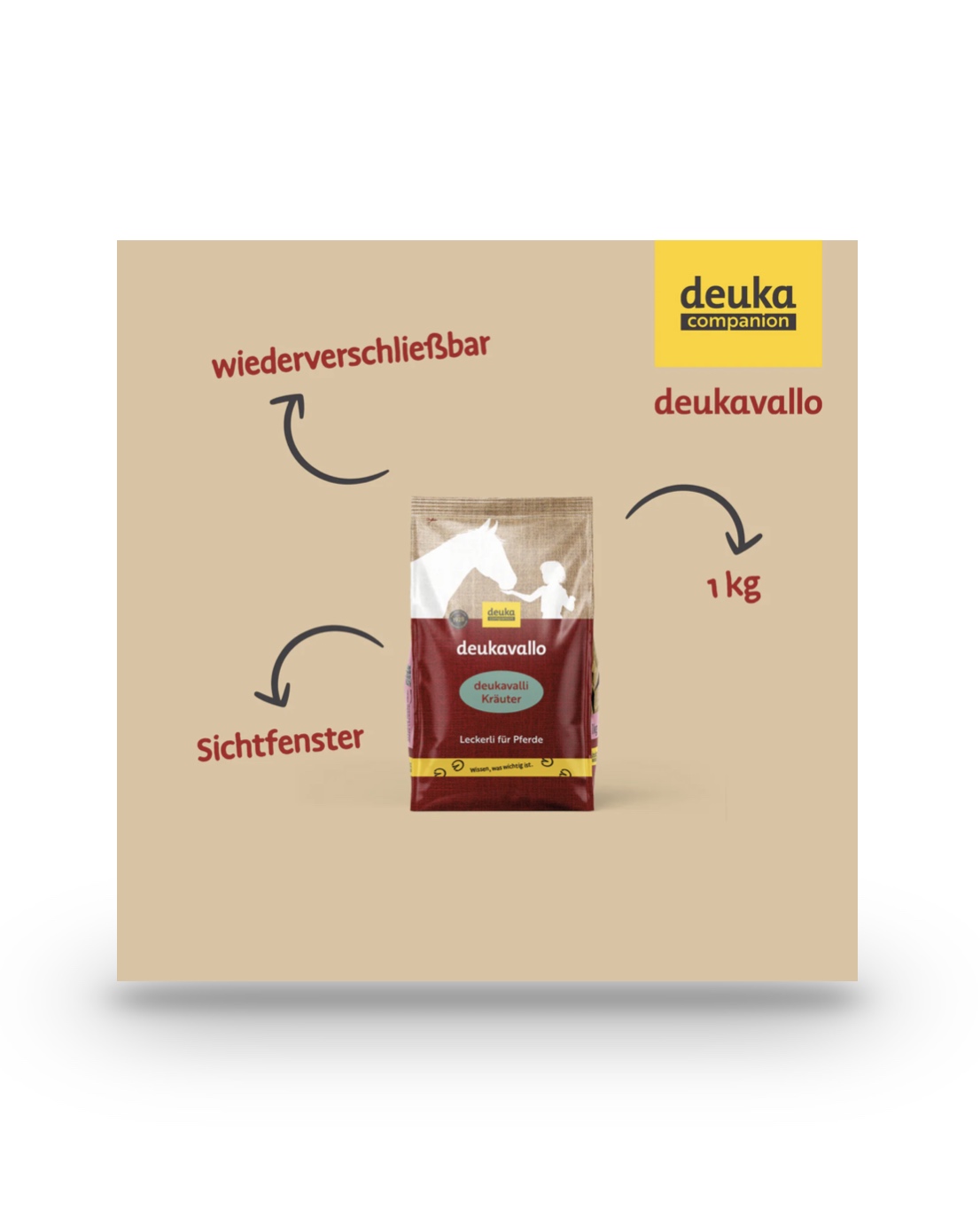 deukavallo Kräuter Leckerlies 1 kg – getreidefreie Pferdebelohnung »