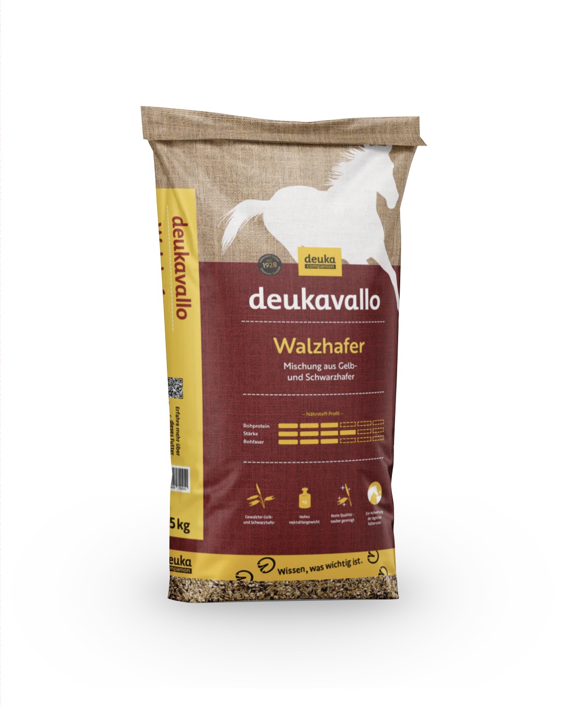 Deukavallo Walzhafer – 25 kg – Hafermix für Sport-, Zucht- & Seniorpferde »