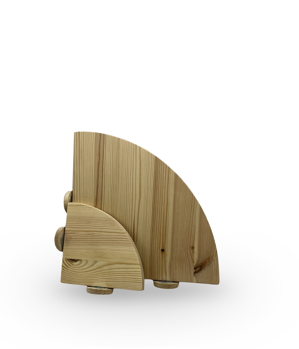 Eckbrett aus Holz – Etagenbrett für Kleintierkäfige (16 × 16 cm) »