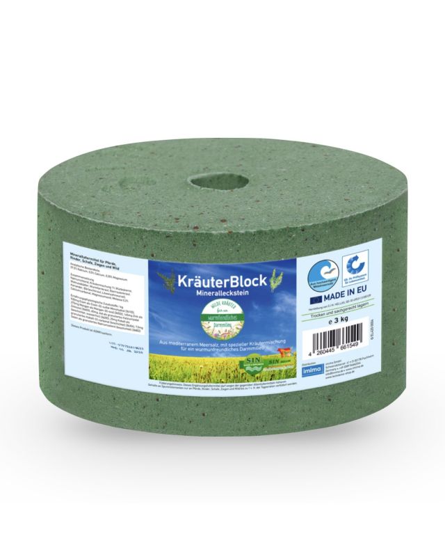 PREMIUMBLOCK Mineralleckstein 3 Kg – Mit Salz & Spurenelementen Für Pferde, Rinder, Schafe, Ziegen & Wild